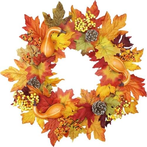 Simulation Flower Artificial Wreath Wall Decoration Silk Flowers Christmas Party Hanging For Theme Parties Autumn Garland