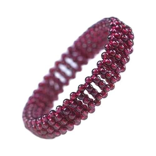 Chinese natural crystal garnet bracelet woman stone