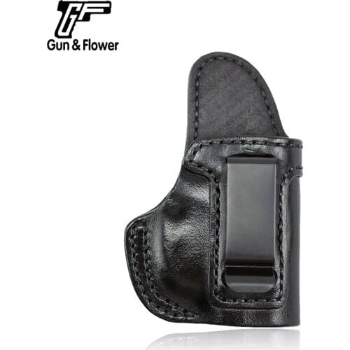 Gun&Flower Walther PPK Concealment Quick Draw Leather Pouch Case IWB Holster Carry Gun Holster