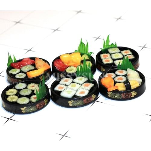 2pcs 1:6 Scale Dollhouse Miniature Janpanese Sushi Rice for Dollhouse Decor Pretend food for blyth bjd Doll Accessories Toys
