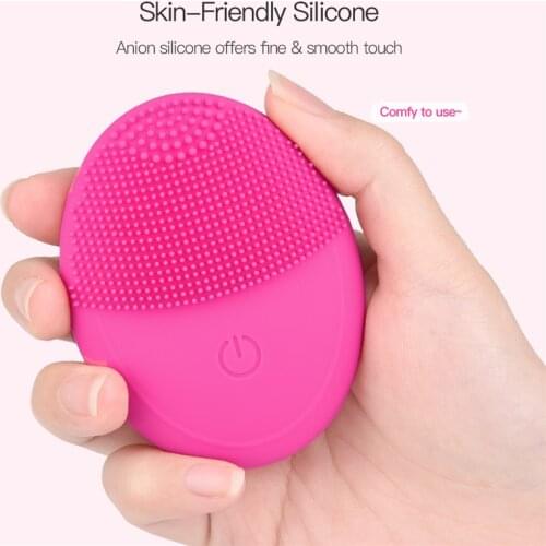 Mini Facial Cleaning Brush USB Rechargeable Electric Face Cleaner Portable Deep Cleansing Massager Waterproof Beauty Device 45