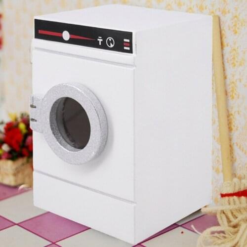 J60B 1/12 Dollhouse Miniature Roller Washing Machine Washer Home Appliance Decor Bathroom Furniture Accessories