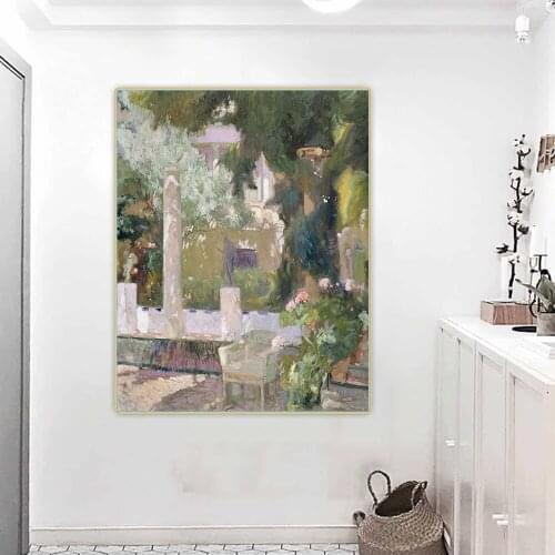 Modular Gardens Sorolla Family House Canvas Painting Home Decor Pictures Modern Printed Poster For Living Room Wall Art Frame