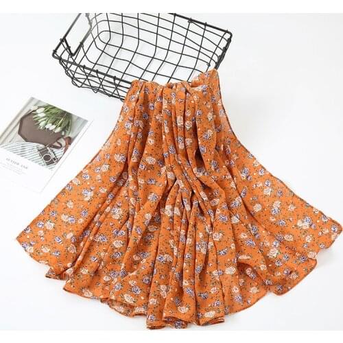 Muslim Fashion Printed Chiffon Hijab Scarf Arab Headscarf For Women Islam turban femme musulman foulard shawls and wraps