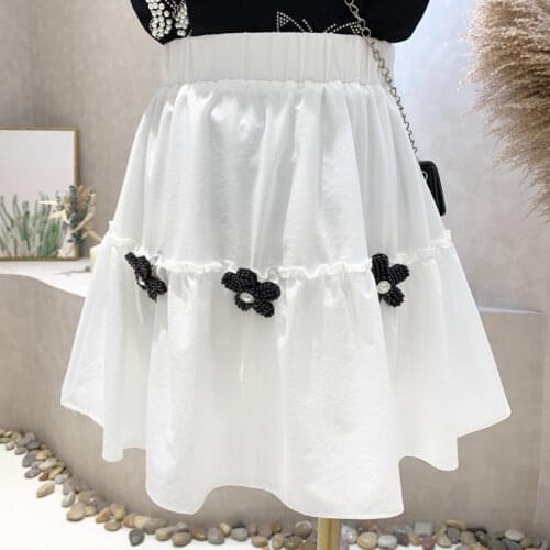 New Womens Clothing 2021 Summer Loose design Sweet Square neck Puff sleeve High waist slim short dress