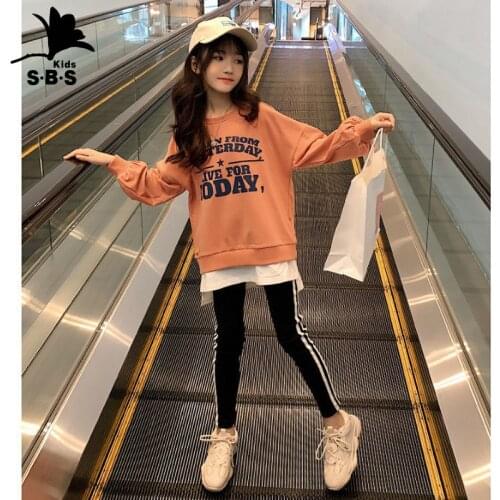 Girls' Autumn Suits 2020 Fashion Big Childrens Clothing Girls Sweater and Pants Sports Two-piece Suit Girl Christmas Outfit