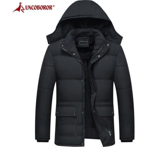 Parka Men Coats 2019 Winter Fleece Jacket Men Thicken Hooded Waterproof Outwear Warm Coat Fathers Jackets Casual Mens Overcoat