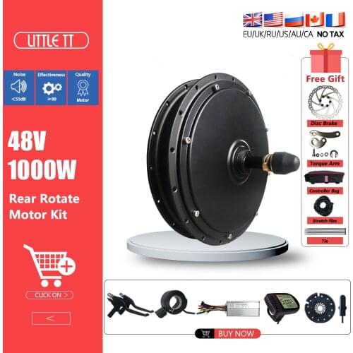MTB E-bike Hub Motor 48V 1000W High Speed Brushless Gearless Ebike Rear Drive Wheel hub motor For Electric bike Motor KIt