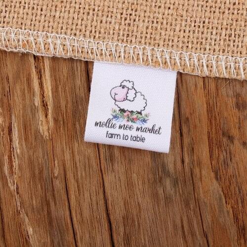 Handmade, knitting label, Fold Cotton Fabric, Sewing Label Tag, 25mm, Sewing Knitting Crochet, Gift (MD1017)