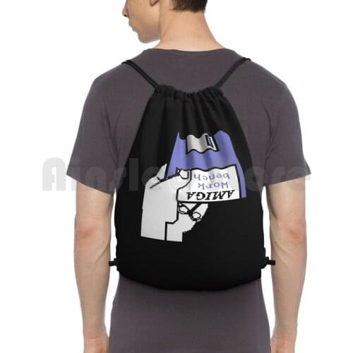Amiga Logo Backpack Drawstring Bag Riding Climbing Gym Bag Retro Gaming Game Games Amiga 90 Giochi Informatics Informatica