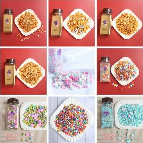 Edible Colorful Sugar Beads Pearl Sugar Balls DIY Cake Baking Sprinkled with Colorful Balls Cake Decoration Baking Materials