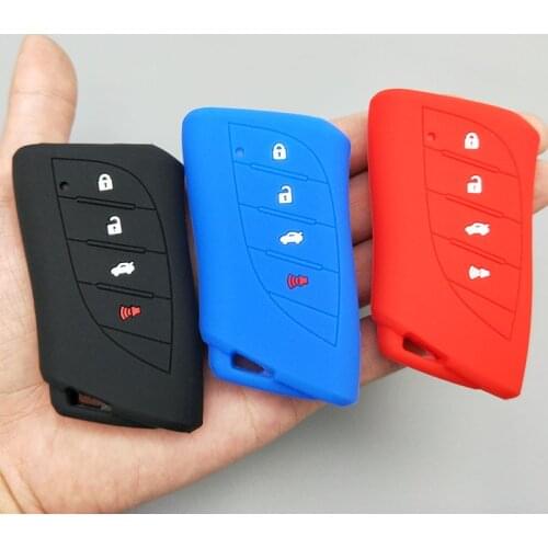 For lexus ls500 ls500h lc500 lc500h 2018 2019 4 buttons Smart Remote protected silicone rubber car fob key cover case set shell
