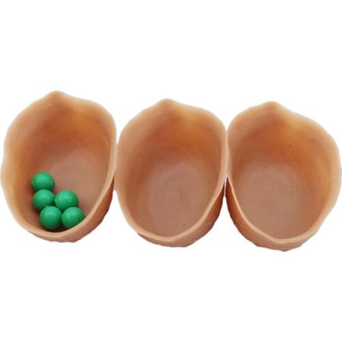 The Three Shell Game Magic Tricks For Magician Close Up Illusion Gimmick Props Comedy Classic Mgica toy