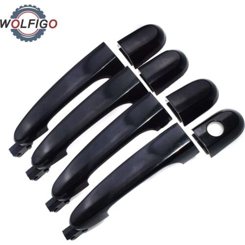 WOLFIGO Exterior Door Handle Front Rear Left Right 82651-1F000 836611F000 826511F000 82661-1F000 for Kia Sportage 2005-2010