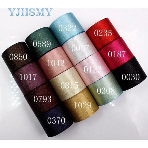 YJHSMY 1712293 38 mm 10 yards Double-sided gold ribbon Thermal transfer Printed grosgrain Wedding Accessories DIY material