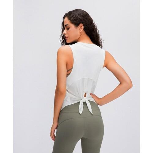 Back Mesh Patchwork Sport Vest Women Loose Fit Plain Yoga Fitness Vest Breathable O-neck Gym Athletic Tank Tops XS-XL