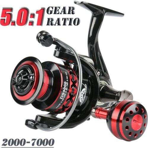 2+1BB Fishing Casting reel One-Way Gapless Spinning Reel Metal Fishing Wheel Bait Casting Reel 2000-7000 Series