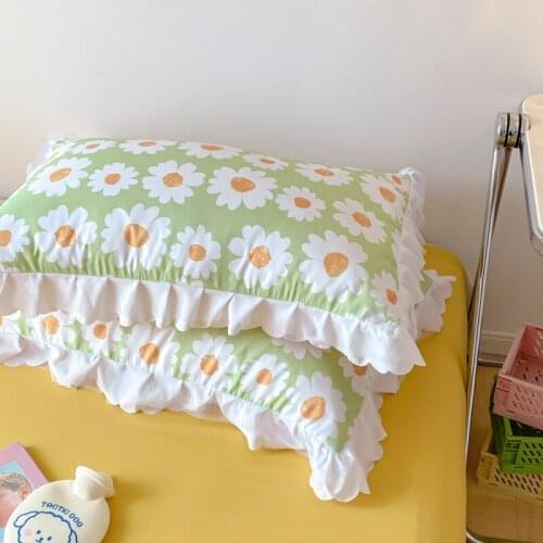 2pcs/lot Sweet Lace Design Pillowcase Summer Lady Girls Sleeping Pillow Sham Soft Breathable Home Pillow Cover 48x74cm