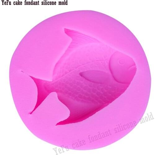 3D Free shipping Fish Silicone Mold Fondant Cake Decorating Sugar Craft Mould Kitchen Accessories F0856