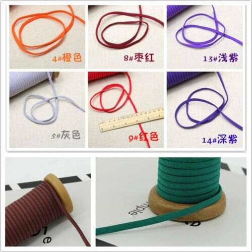 50 Yards 28 Colors 5mm pink Elastic Rope Straps Ear Band Headband Baby Hairband Stretch mask string band