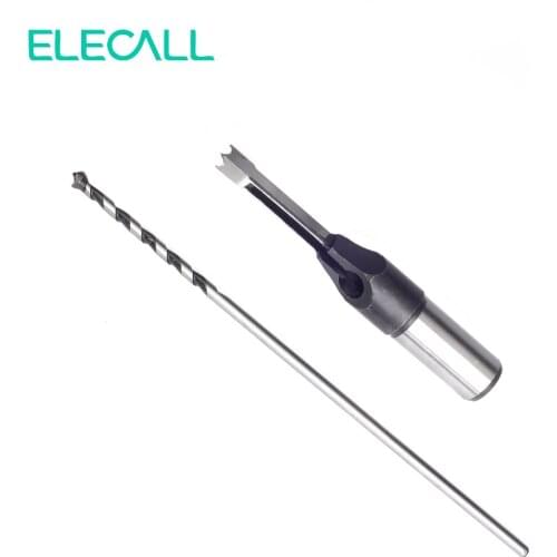 6.5mm 1/4'' Woodworking Square Hole Bits Drill Mortising Chisel Set 6.5mm/ 1/4" Mortiser Drills Bit Set