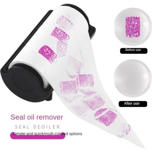 60Pcs/Roll Seal Stamp Nail Polish Paint Remove Accessory Roll Sticker Cleaner Nail Art Manicure Tool