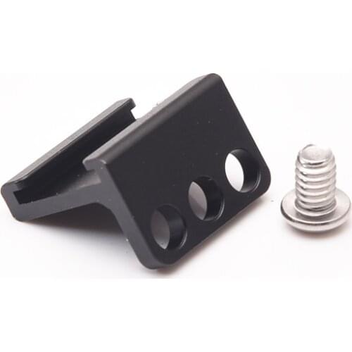 Cold Shoe Mount Adapter for DSLR Camera Rig Attach to Side Cage and L Bracket Plate Handle monitor light MIC with 1/4" Screws