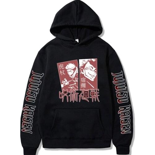 Jujutsu Kaisen Anime Hoodie Uniex Long Sleeve Casual Pullover Tops