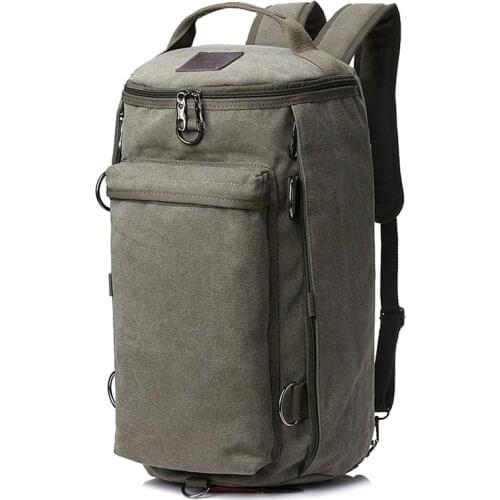 Male Carry On Luggage Storage Bucket Shoulder Bags for Trip Vintage Men Travel Bag Large Capacity Travel Duffle Rucksack