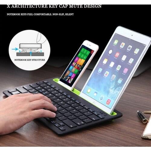 Phablet notebook silent keyboard multi-system support integrated card slot Bluetooth keyboard smart power saving anti-skid comfo