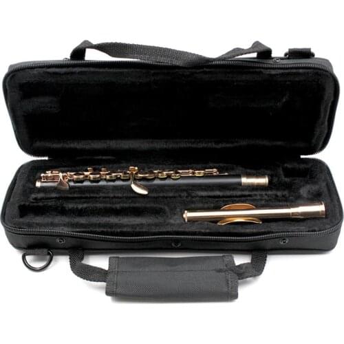 Mounchain Piccolo Half-size Flute Cupronickel Silver Plated C Key Tone with Polish Cloth Stick Case Screwdriver