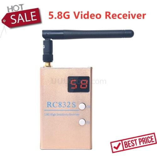 New FPV 5.8G 5.8GHz 48 Channels RC832S Video Receiver With A/V and Power Cables Same As RC832 RC832H For FPV Racing Drone