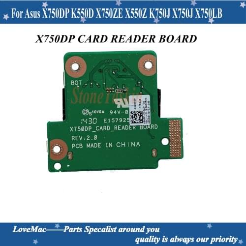 Original X750DP CARD READER BOARD For ASUS X750DP K550D X750ZE X750J X750LB Laptop motherboard 100% tested