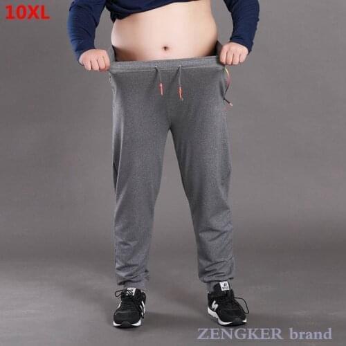 Autumn mens trousers loose mens casual pants 10XL 9XL close-up footwear pants plus size long pants sweatpants