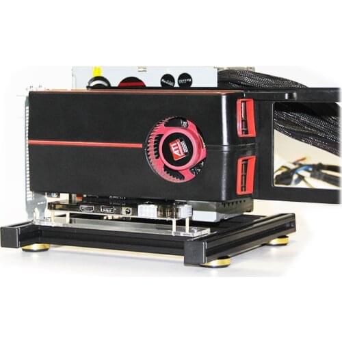 Graphics card holder DIY external graphics card base with power supply base for ATX PSU aluminum support EXP GDC graphics card d