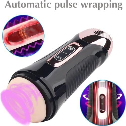 Fully Automatic Male Masturbator Suction Airbag Sucking Vagina Sex Machine Moans Sex Toys for Man Masturbation Vibrating for Men