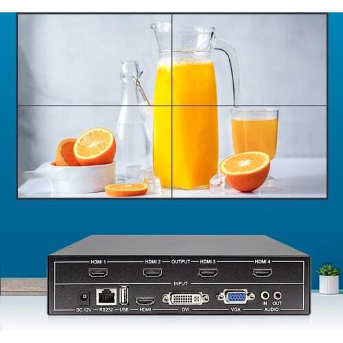 Professional HDMI Video wall controller 2X2 1X3 1X2 USB HDMI DVI VGA video controller splitter with RS232 control