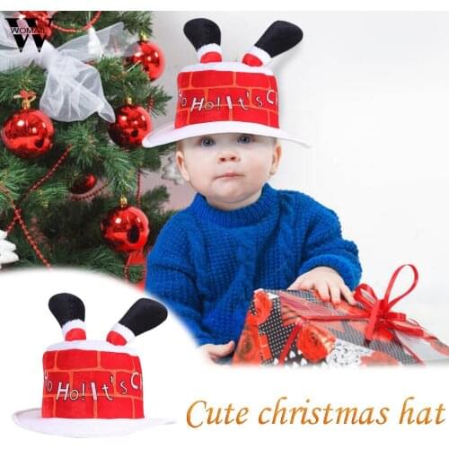 Christmas Hat Cute Letter Warm Fisherman Hat Plush Hat Funny Party Santa Hat Red Decoration Gift Holiday Party Christmas Costume