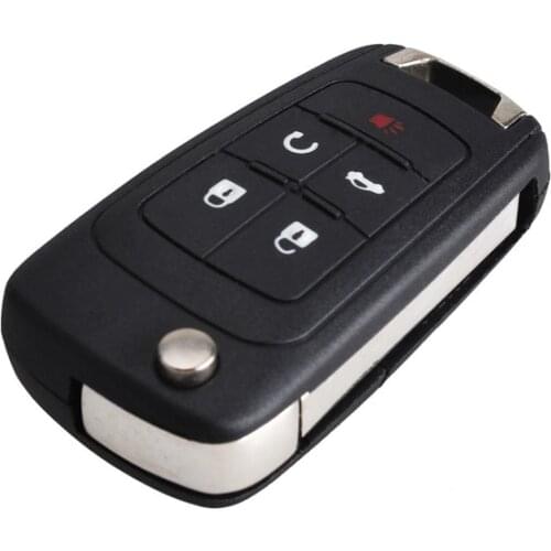 Replacement Folding 5 Buttons Remote Key Case Shell Entry Fob For Chevrolet Camaro Cruze Equinox Impala Malibu Sonic