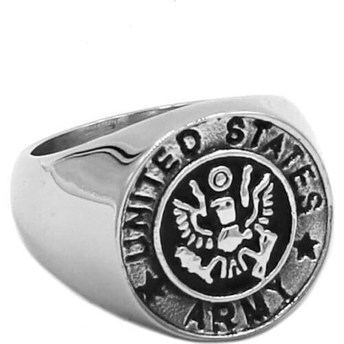 United States Army Air Force Ring Stainless Steel Jewelry Military Ring Motor Biker Men Ring Wholesale