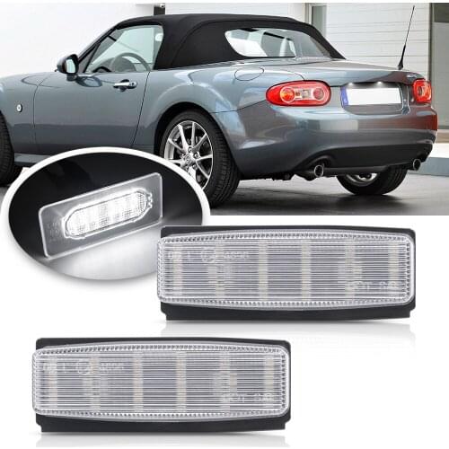 2Pc LED License Number Plate Light For Mazda Miata MX-5 2006-2015 For Fiat 124 Spider Abarth 2017-up Led Rear Tail Lamps