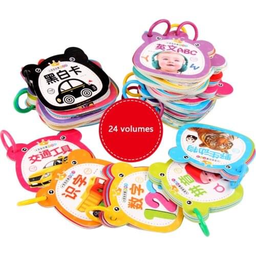 24 Books Early Education Baby Preschool Learning Chinese Characters Cards With Picture Book Pinyin English Libros Livros Livres