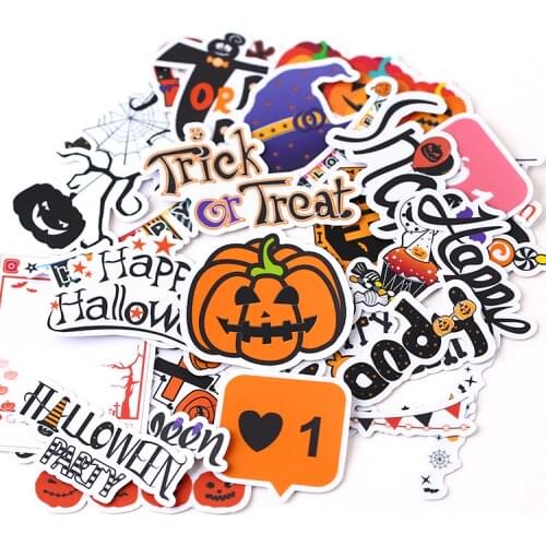 31pcs Cute Self-made Halloween All Saints' Day stickers Mobile phone DIy Diary Album Decoration scrapbooking child waterproof
