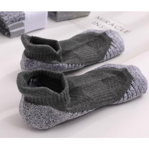 6 Pair Athletic Sports Socks Breathable Boat Socks Sweat Absorption Cotton Cushioned Low Cut Ankle Socks for Sports