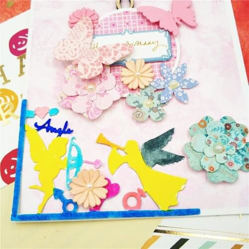 Angel Lace Diy Embossed Carbon Steel Knife Mold Metal Embossing Die Cutter Wedding Cards Photo Album Decoration