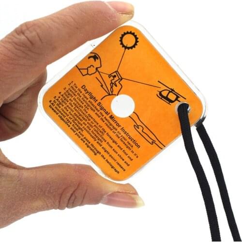 Multifunctional Outdoor Survival Signal Mirror for Field Long-range Communication Reflective Makeup Mirror Emergency Tools