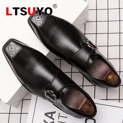 Mens brogue leather casual shoes, fashion carved professional mens shoes, high-end classic formal shoes,handmade banquet shoes