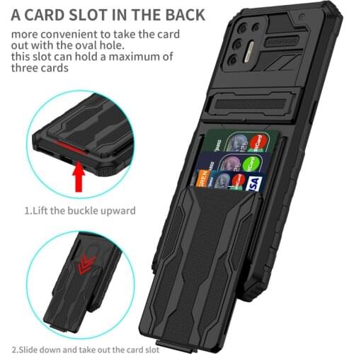 For Moto G9 Plus Case High Quality Stand Cover With 3 Card Slot Above The Screen Saver Camera Protection Case For Moto G9 Plus