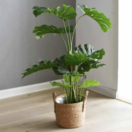 Flower Pot Straw Storage Basket Potted Green Plants Flower Basket Hand-woven Floor Indoor Flower Pot Planters