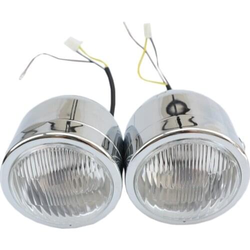 Motorcycle Twin Headlight Motorcycle Double Dual Lamp Motocross Streetbike Dominator For Harley Honda Yamaha Kawasaki Suzuki New